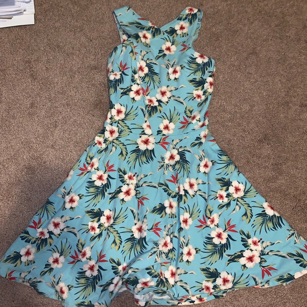 Blue Floral Hollister Dress